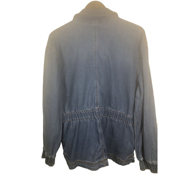 Knox Rose Size Large Women's Utility Jacket Denim Blue Gropcore - Picture 5 of 6